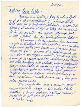 Patricia Lorca Robles.  Entrega si es posible a Mary, la carta adjunta en el día de su cumpleaños...