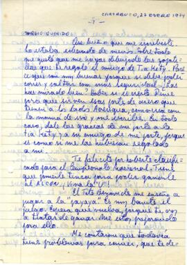 Sergio querido: qué bueno que me escribiste.  Lo estaba echando de menos...