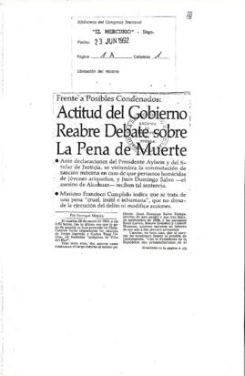 Actitud del gobierno reabre debate sobre Pena de Muerte