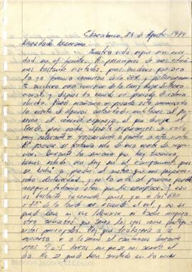 Carta de Sergio a su hermano, Chacabuco agosto 1974