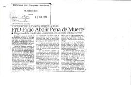 PPD pidió abolir la pena de muerte