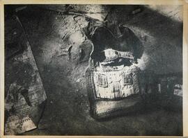 Fotografía en blanco y negro del incendio.