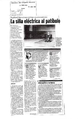 La silla eléctrica al patíbulo