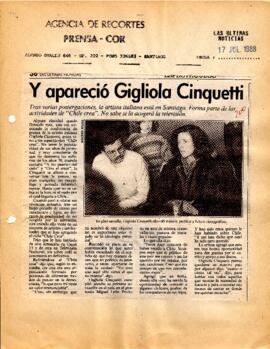 Y apareció Gigliola Cinquetti.