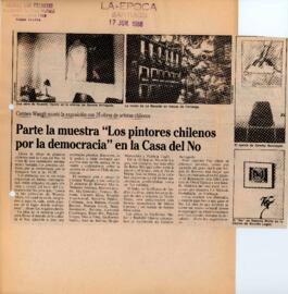 Parte la muestra "Los pintores chilenos por la democracia" en la Casa del No".