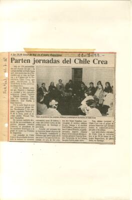 Parten jornadas del Chile Crea.