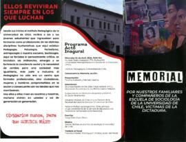 Memorial: Por nuestros familiares y compañeros de la Escuela  de sociología...