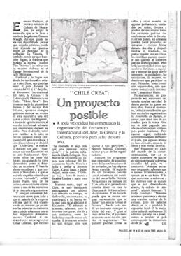 Chile Crea: Un proyecto posible.