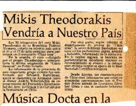 Mikis Theodorakis vendría a nuestro país.