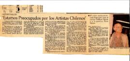 Arthur Miller: 'Estamos preocupados por los artistas chilenos'.