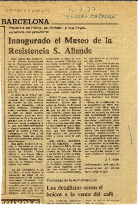 Inaugurado el Museo de la Resistencia S. Allende.