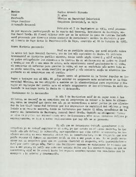 Biografía y testimonio de la detención de Carlos Araneda Miranda.