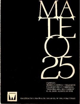 Folleto sobre exposición arpilleras “Mateo 25”.