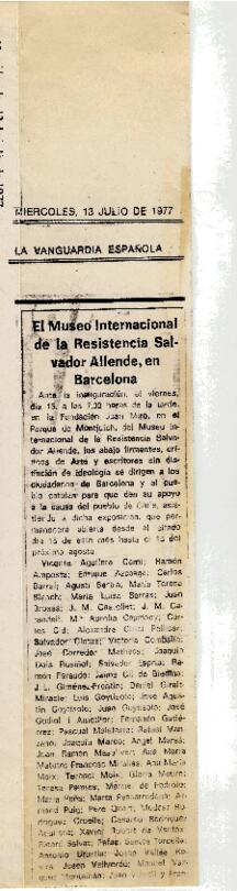 El Museo Internacional de la Resistencia Salvador Allende, en Barcelona.