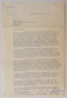 Carta a la Sra. Paulina Waugh...