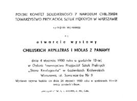Invitación Polski Komitet Solidarnosci.