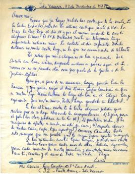 Amore mío: espero que ya hayas recibido las cartas que te he escrito...