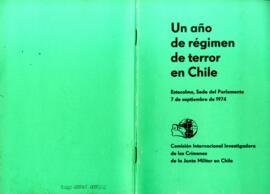 Un año de régimen de terror en Chile