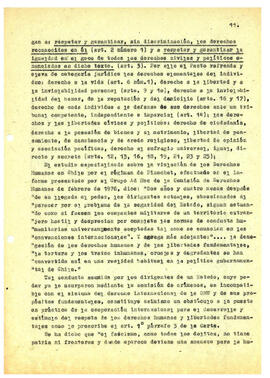 Violación de principios y tratados internaciones por la junta militar en relación con los derecho...