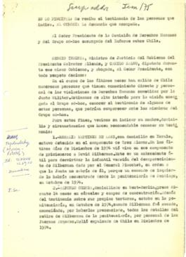 En lo principal: Se reciba el testimonio de las personas que indica. AL OTROSI: la denuncia que a...