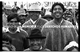 Mapuche children in Political Rally, Temuco, Chile 89 -1