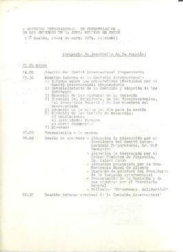 Proyecto de desarrollo de la primera reunión de Comisión Internacional de Investigación de los Cr...