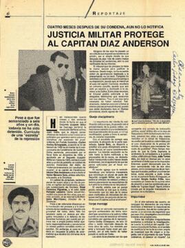 “Justicia Militar protege al Capitán Díaz Anderson”,