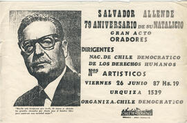 Salvador Allende 79 aniversario de su natalicio