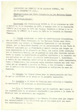 Resolución 174 (XXXIII) de la Asamblea General, del 20 de diciembre de 1978.