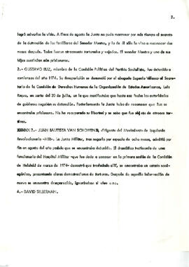 Listado de Asesinatos y desaparecimiento de personas en 1974. (11)