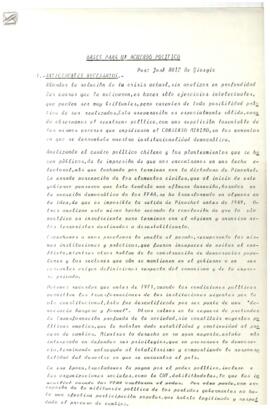 Bases para un acuerdo político