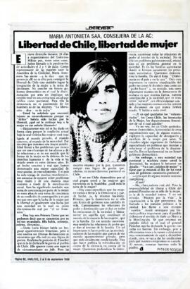 Libertad de Chile, Libertad de Mujer.