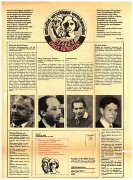 Información sobre Bernardo Araya Zuleta, Mario Zamorano Donoso, Ivan Insunza y Ricardo Lagos