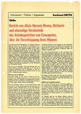 "Bericht von Alicia Herrera Rivera ... " (1)