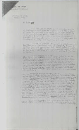 [Nº 1435-263 La embajada de Chile saluda muy atentamente al Ministerio de Relaciones Exteriores.....