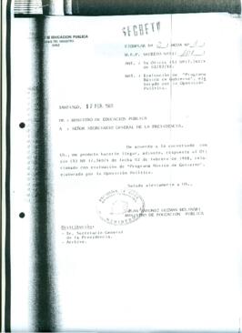 Oficio secreto  N° 101