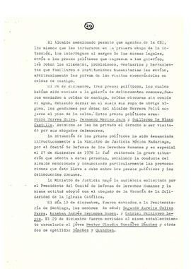 Memorándum acerca de las violaciones a los derechos humanos en Chile en diferentes campos de acci...