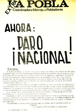 Ahora: ¡Paro Nacional!