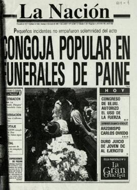 Pequeños incidentes no empañaron solemnidad del acto: Congoja popular en funerales de Paine