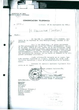 Comunicación telefónica nº389.