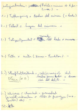 Manuscrito contiene un vocabulario en alemán con los conceptos en español. (1)