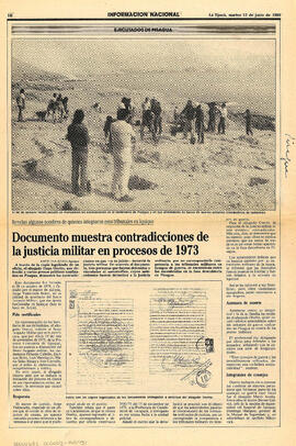 Documento muestra contradicciones de justicia militar en procesos de 1973." (1)