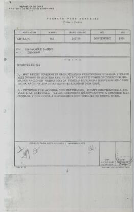 [Télex Cifrado Nº882]