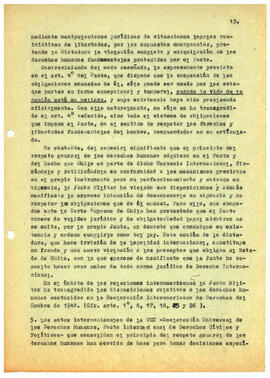 Violación de principios y tratados internaciones por la junta militar en relación con los derecho...