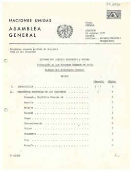 Protección de los derechos humanos en Chile Informe del secretario General