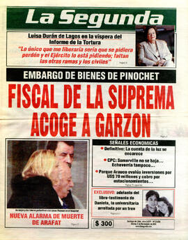 Fiscal de la Suprema pide aprobar exhorto del Juez Garzón con embargo a Pinochet (1)