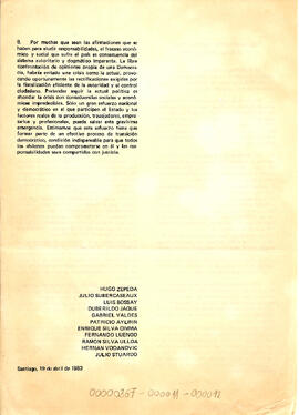 El manifiesto democrático y la realidad nacional (2)