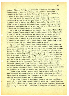 Violación de principios y tratados internaciones por la junta militar en relación con los derecho...