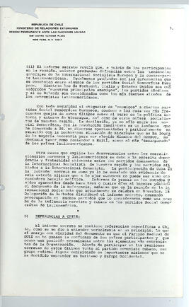 D. Naciones Unidas Secreto N° 13 - República de Chile, Ministerio de Relaciones Exteriores Misión...