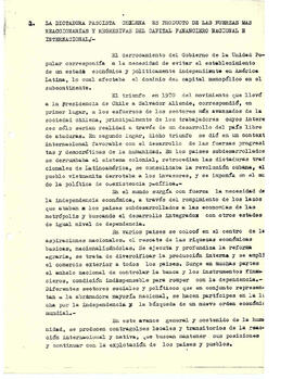 Antecedentes sobre el incremento de la dependencia económica de Chile debido a la política de la ...